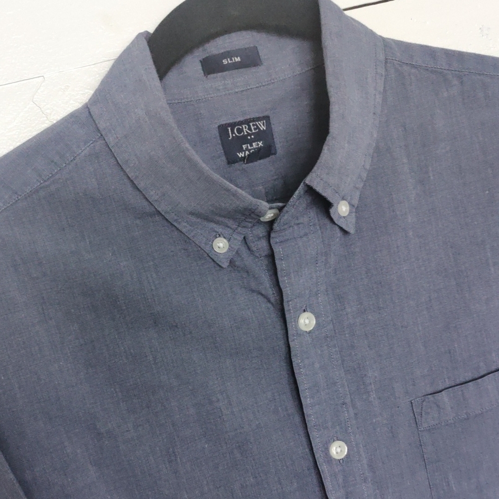 J. Crew Flex Washed Slim Fit Button Down Sz Large NWOT